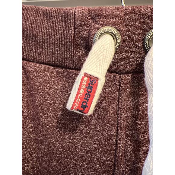 SUPERDRY Women's Sweatpants Track & Field 72 Joggers VTG MAROON Sz L 34x28 - Picture 5 of 9